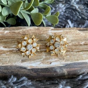 Vintage screw back costume earrings! Sparkly and gorgeous!